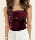 Del Velvet Crop Top